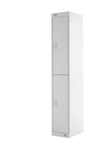 Two Door Locker - Quick Delivery - Light Grey Doors