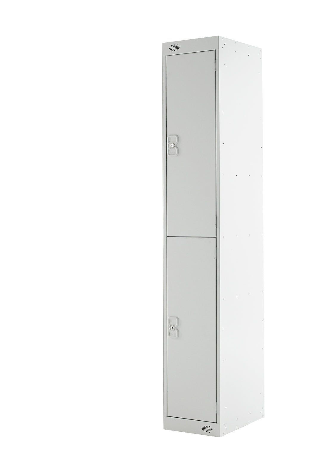 Two Door Locker - Quick Delivery - Light Grey Doors