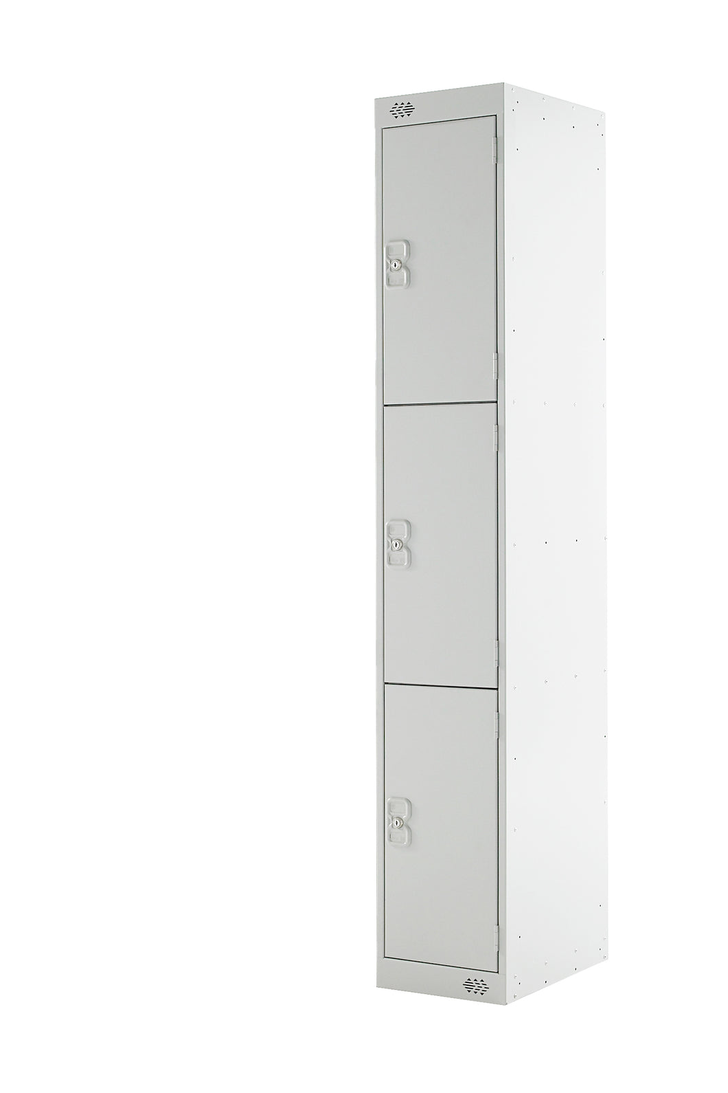 Three Door Locker - Quick Delivery - Light Grey Doors