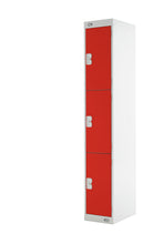 Three Door Locker - Quick Delivery - Red Doors