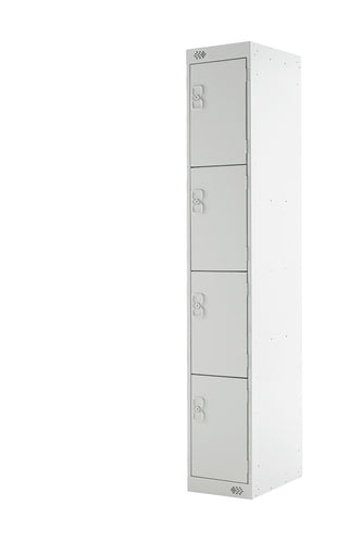 Four Door Locker - Quick Delivery - Light Grey Doors