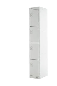 Four Door Locker - Quick Delivery - Light Grey Doors