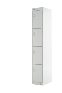 Four Door Locker - Quick Delivery - Light Grey Doors