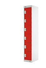 Six Door Locker - Quick Delivery - Red Doors