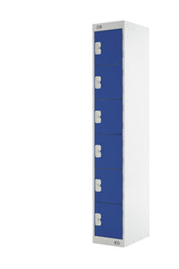 Six Door Locker - Quick Delivery - Blue Doors