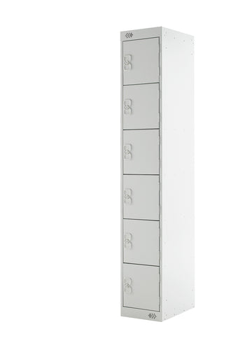 Six Door Locker - Quick Delivery - Light Grey Doors