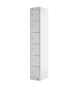 Six Door Locker - Quick Delivery - Light Grey Doors