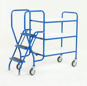 3 Step Tray Trolley - Reversible Trays Medium Duty